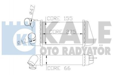 CITROEN Интеркулер C2/3,Peugeot 1007 1.4HDI Kale Oto Radyator (Турция) 344100 (фото 1)