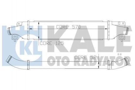 OPEL Интеркулер Corsa D 1.4/1.7CDTI 06- Kale Oto Radyator (Турция) 345500 (фото 1)
