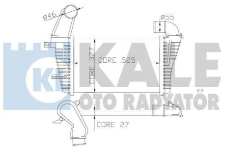 Інтеркулер Opel Astra H Kale Oto Radyator (Турция) 345900 (фото 1)