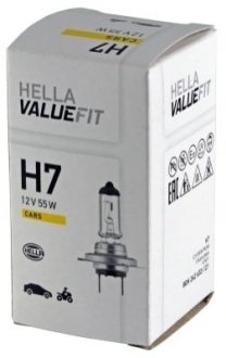 Лампа накаливания VALUEFIT, H7 12V 55W PX 26d Hella 8GH242632121 (фото 1)