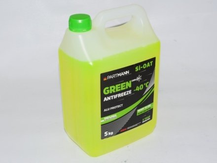 Антифриз зеленый G11(SI-OAT) -36C 5kg (готовый)) PARTMANN PM040011