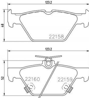Тормозные колодки дисковые зад. Subaru Outback 2.0 D 2015- Hella 8DB 355 023-341