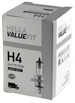 Лампа VALUEFIT H4 24V 75/70W P43t Hella 8GJ 242 632-101 (фото 1)