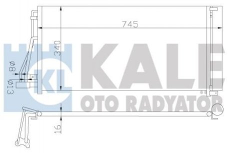 HYUNDAI Радиатор кондиционера Grandeur,NF V,Sonata VI,Kia Magentis 05- Kale Oto Radyator (Турция) 379800 (фото 1)