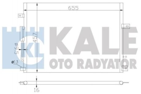JEEP Радиатор кондиционера Grand Cherokee II 2.7CRD/4.7 99-03 Kale Oto Radyator (Турция) 385700 (фото 1)