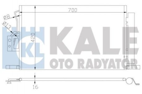 Радіатор кондиціонера Hyundai Santa Fe II KALE OTO RADYATOR KALE OTO RADYATOR Kale Oto Radyator (Турция) 379300