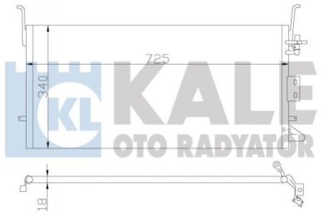 KALE HYUNDAI Радиатор кондиционера Sonata IV,Kia Magentis 01- KALE OTO RADYATOR Kale Oto Radyator (Турция) 379500