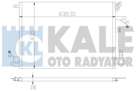 VOLVO Радиатор кондиционера S60 I,S80 I,V70 II,XC70 05- Kale Oto Radyator (Турция) 394200 (фото 1)
