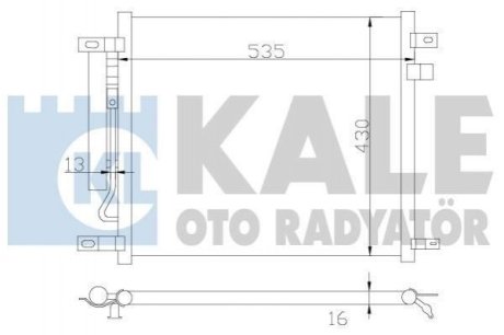 Радиатор кондиционера Chevrolet Aveo, Kalos Kale Oto Radyator (Турция) 385200 (фото 1)