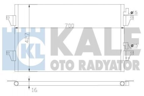 RENAULT Радиатор кондиционера Espace IV,Laguna II 01- Kale Oto Radyator (Турция) 342590 (фото 1)