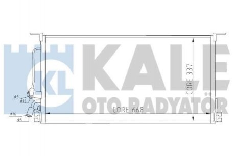 Радиатор кондиционера Mitsubishi Lancer VI, Lancer VII OTO RADYATO Kale Oto Radyator (Турция) 388100 (фото 1)