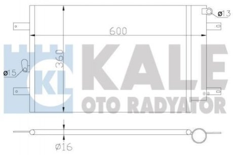 VW Радиатор кондиционера Sharan,Ford Galaxy,Seat 00- Kale Oto Radyator (Турция) 375900 (фото 1)