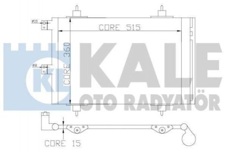 KALE CITROEN Радиатор кондиционера C4 I,C5 I,Peugeot 307 KALE OTO RADYATOR Kale Oto Radyator (Турция) 385600