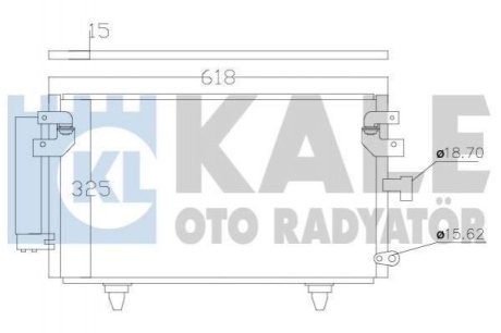 SUBARU Радиатор кондиционера Legacy IV,Outback 03- Kale Oto Radyator (Турция) 389900 (фото 1)