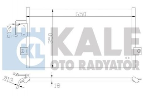 KALE HYUNDAI Радиатор кондиционера Coupe,Lantra II 95- KALE OTO RADYATOR Kale Oto Radyator (Турция) 379700