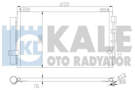 Радіатор кондиціонера Hyundai MatrIX (Fc) KALE OTO RADYATOR KALE OTO RADYATOR Kale Oto Radyator (Турция) 391300