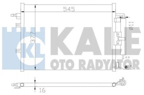 KALE RENAULT Радиатор кондиционера Clio III,Modus 05- KALE OTO RADYATOR Kale Oto Radyator (Турция) 342585