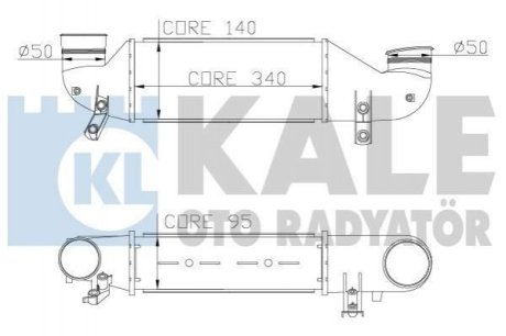 FORD Интеркулер Fiesta IV,Focus 1.8D/TDCi 95- Kale Oto Radyator (Турция) 346500 (фото 1)