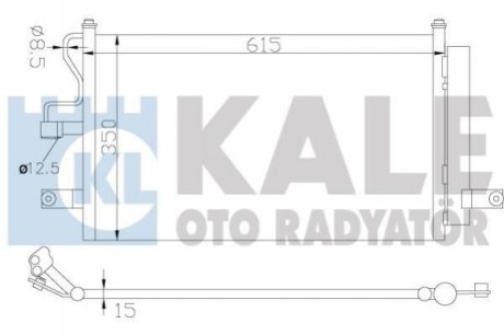 HYUNDAI Радиатор кондиционера Accent II 99- Kale Oto Radyator (Турция) 379000 (фото 1)