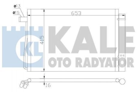 BMW Радиатор кондиционера 5 E60,6,7 E65 01- Kale Oto Radyator (Турция) 343060 (фото 1)