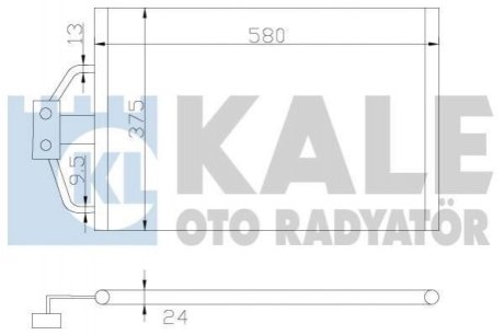 RENAULT Радиатор кондиционера Megane I 95- Kale Oto Radyator (Турция) 344320 (фото 1)