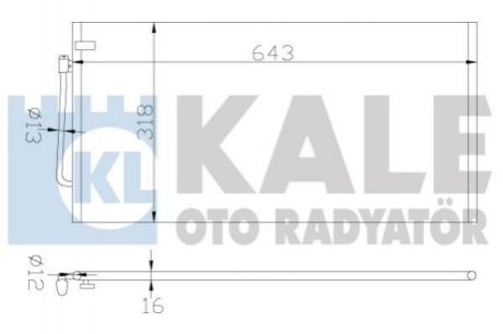NISSAN Радиатор кондиционера Maxima QX 95- Kale Oto Radyator (Турция) 388400 (фото 1)