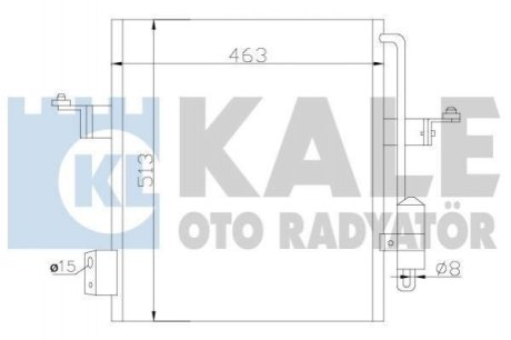 Радіатор кондиціонера Mitsubishi L200 2.5TD (06-) АКПП,МКПП Kale Oto Radyator (Турция) 393100 (фото 1)