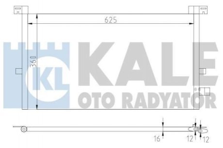 FORD Радиатор кондиционера Mondeo III 02- Kale Oto Radyator (Турция) 378700 (фото 1)