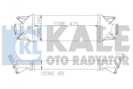 FIAT Интеркулер Daily III,IV 2.3/3.0d 06- Kale Oto Radyator (Турция) 347200 (фото 1)
