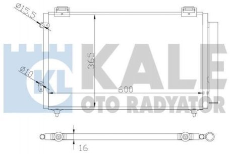 TOYOTA Радиатор кондиционера Corolla 02- Kale Oto Radyator (Турция) 383100 (фото 1)