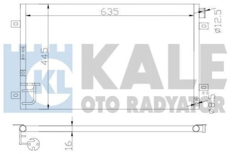 KALE KIA Радиатор кондиционера Sorento I 02- KALE OTO RADYATOR Kale Oto Radyator (Турция) 343115