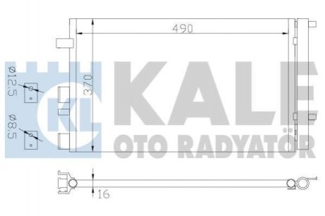 HYUNDAI Радиатор кондиционера i20 08- Kale Oto Radyator (Турция) 386500 (фото 1)