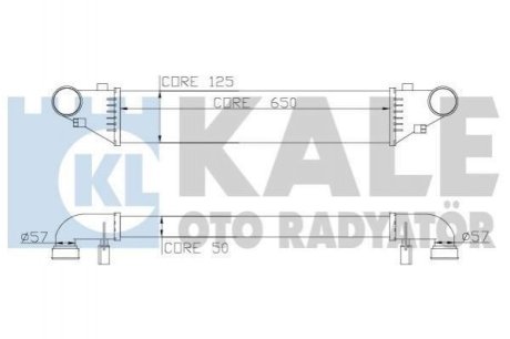 Интеркулер W203 2.0/2.7CDI Kale Oto Radyator (Турция) 347500 (фото 1)