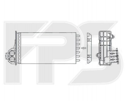 Радиатор печки FPS FP 54 N43