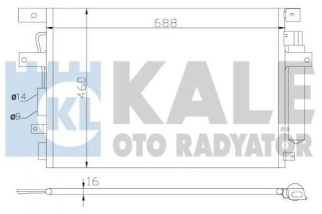 KALE CHRYSLER Радиатор кондиционера с осушителем 300C,Lancia Thema KALE OTO RADYATOR Kale Oto Radyator (Турция) 343135
