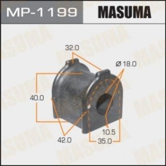 Втулка стабилизатора заднего Toyota FJ Cruiser (10-), Land Cruiser Prado (09-) (Masuma MP1199