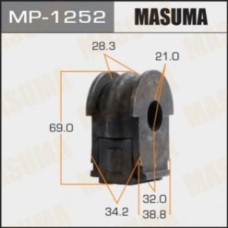 Втулка стабілізатора переднього Nissan Qashqai (13-17) (Кратно 2 шт) Mas Masuma MP1252 (фото 1)