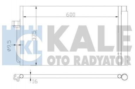 KALE BMW Радиатор кондиционера 5 E60,7 E65 Kale Oto Radyator (Турция) 343070