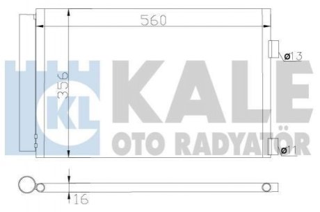 Радіатор кондиціонера Citroen Belingo, C4, C4 I, C4 Picasso I Kale Oto Radyator (Турция) 377900 (фото 1)