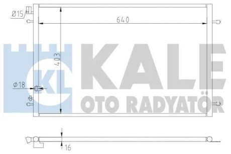 KALE VW Радиатор кондиционера Audi A6 04- Kale Oto Radyator (Турция) 375300