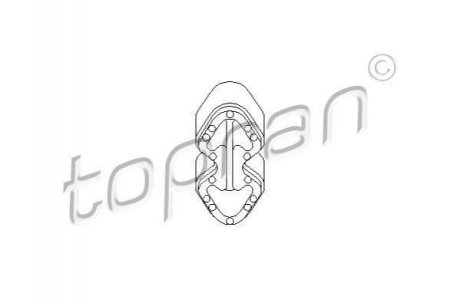 Кронштейн, глушитель 6U0253147A Topran (Hans Pries) 111592 (фото 1)