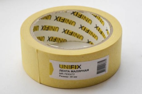 Стрічка клейка малярна 110 мкм стандарт 38 мм 40 м UNIFIX UNIFIX- Турция MR-7830472