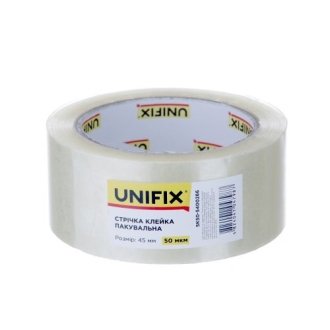 Стрічка клейка пакувальна 50 мкм 45 мм 200 м UNIFIX- Турция SK50-5400266 (фото 1)