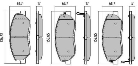 Колодки тормозные передние FBP-1555 Fremax FBP1555