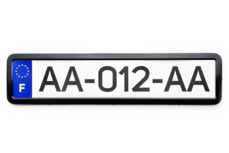 Рамка номерного знака металлическая (черный матовый) 12 Atelie 951623 (фото 1)
