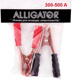 Клеми для дроту прикурювача 300-500А (к-т 2шт) (крокодильчики)) Alligator CP645 (фото 1)