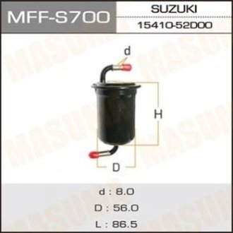 Фільтр паливний Masuma MFFS700