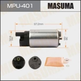 Бензонасос електричний (+сітка)) Honda/ Mazda/ Mitsubishi Masuma MPU401