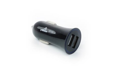 Автомобільний зарядний пристрій 2 USB (12/24V - 5V 2,1A) чорний 12 Atelie 951804 (фото 1)