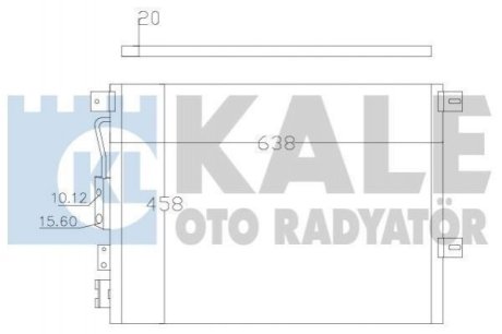 KALE JEEP Радиатор кондиционера Commander,Grand Cherokee II,III 04- Kale Oto Radyator (Турция) 385800